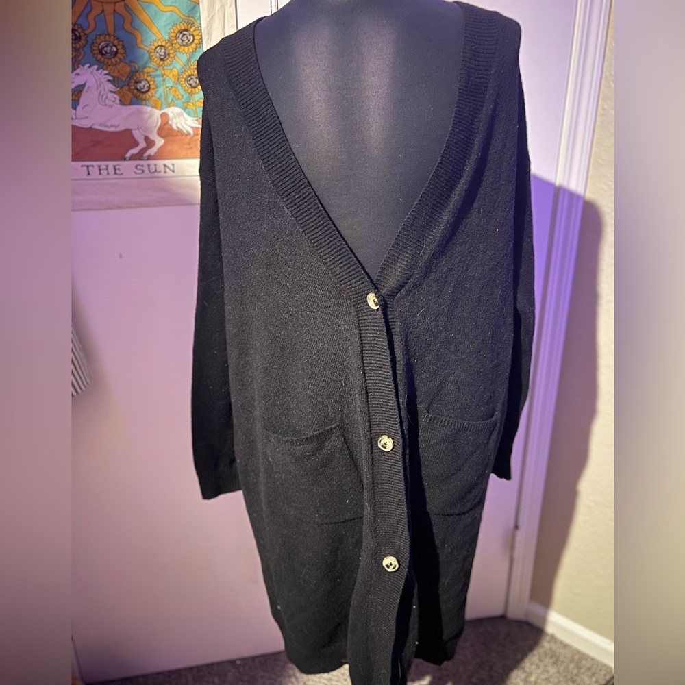 Ava & Viv Classic Black Cardigan